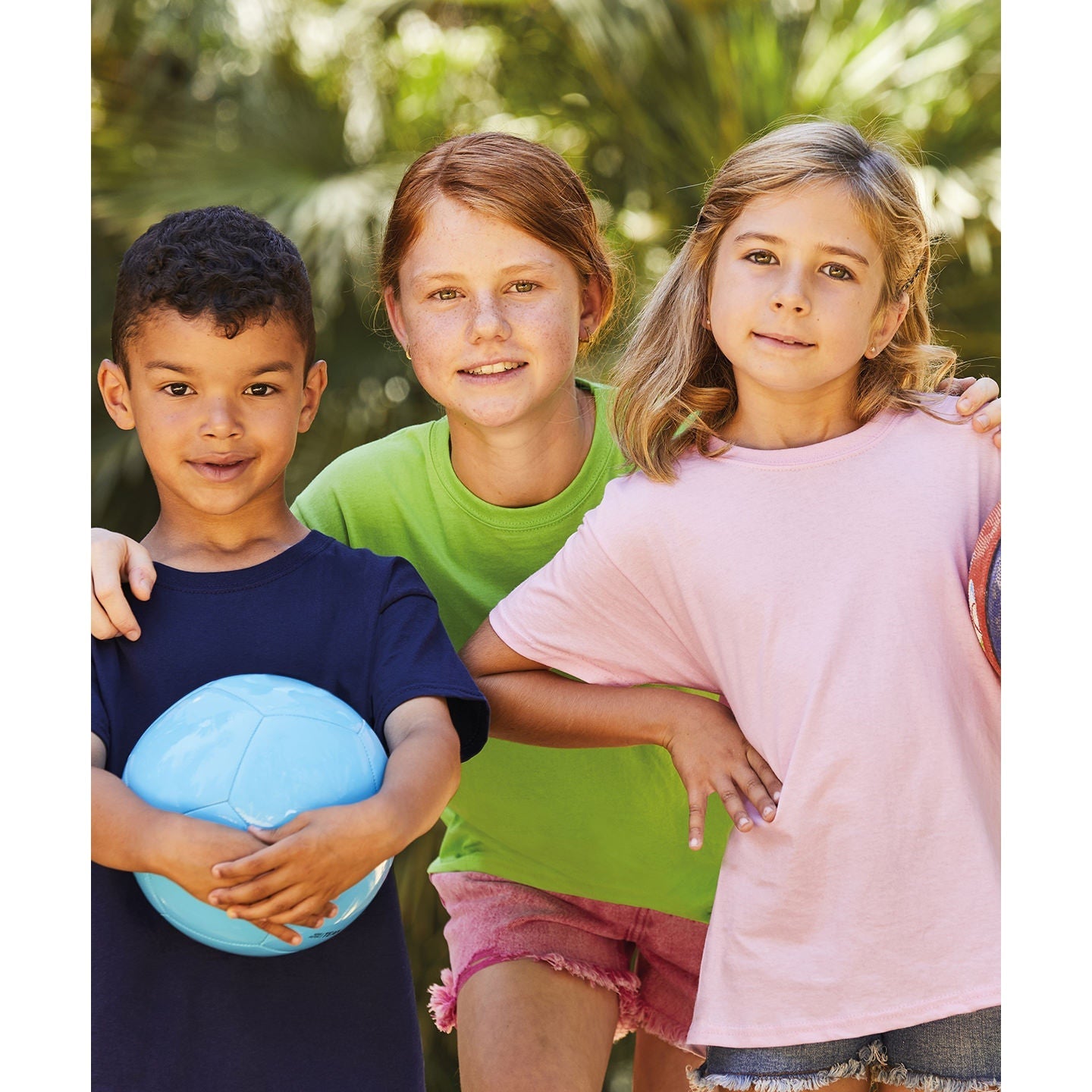 Fruit Of The Loom Kids Valueweight T-Shirt Vintage Heather Navy Crew Neck