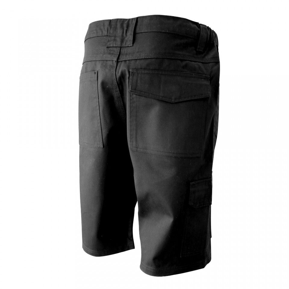 Supertouch Black Combat Shorts with Expandable Waistband and Multiple Pockets