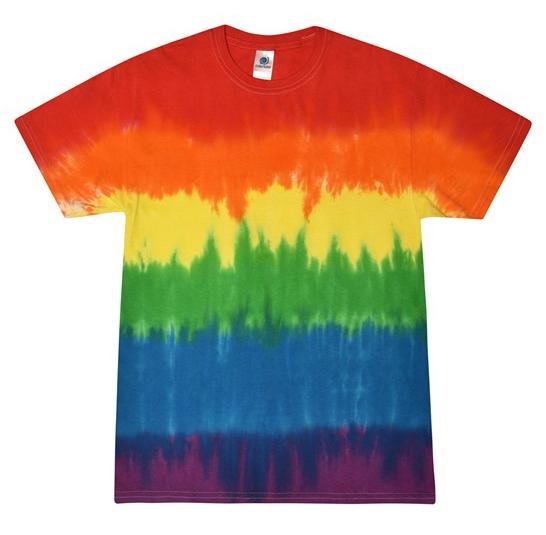 Colortone Rainbow Tie-Dye Shirt for Pride - Heavyweight Cotton, Unique Design