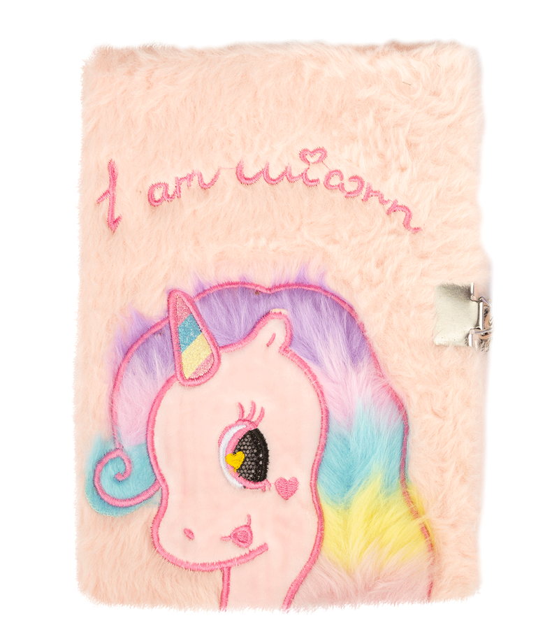 Waldhasuen Unicorn Notebook Plush Embroidered Lined Pages for Notes