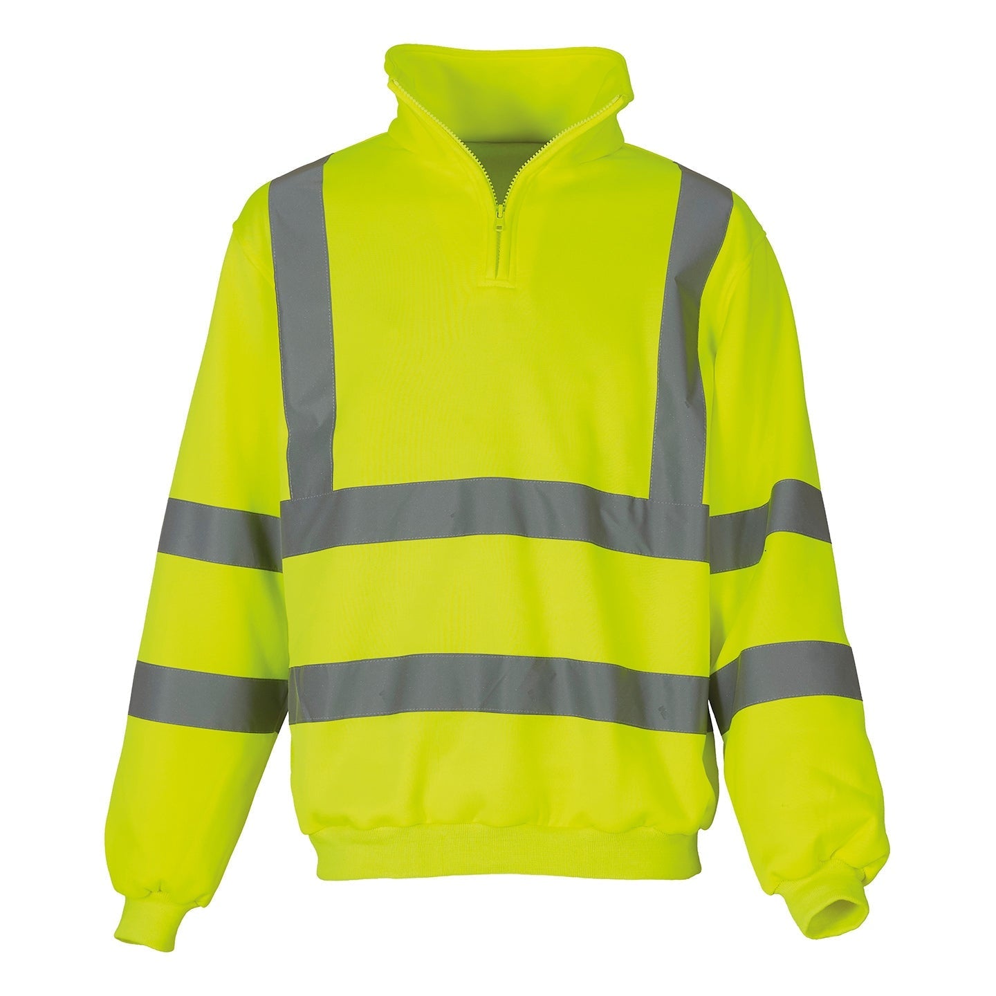 Yoko Hi-Vis ¼ Zip Sweatshirt EN ISO20471 Class 3 Reflective Fleece Jacket