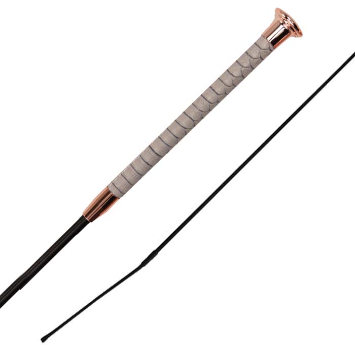 Woof Wear Reptile Dressage Whip #colour_grey-rose-gold