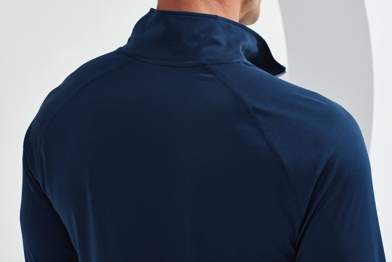 TriDri Long Sleeve Performance 1/4 Zip Top Wicking Fabric Lightweight Gym Wear