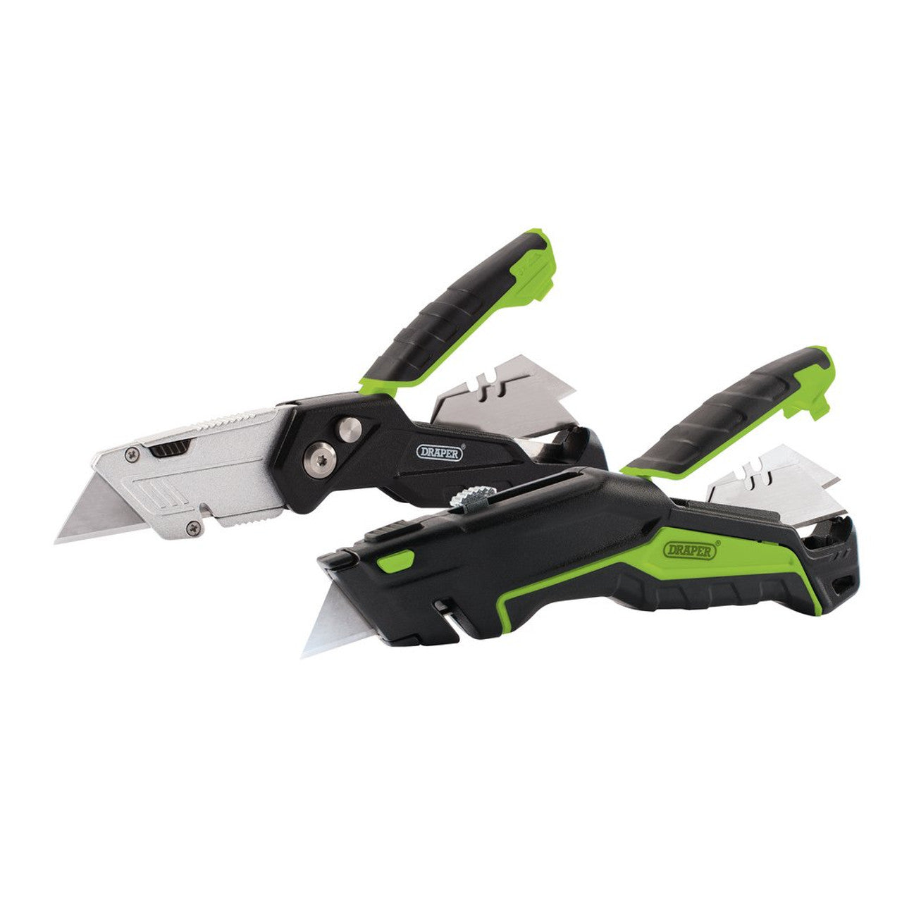Draper Tools Retractable Folding Trimming Knife Set with 10 SK2 Blades