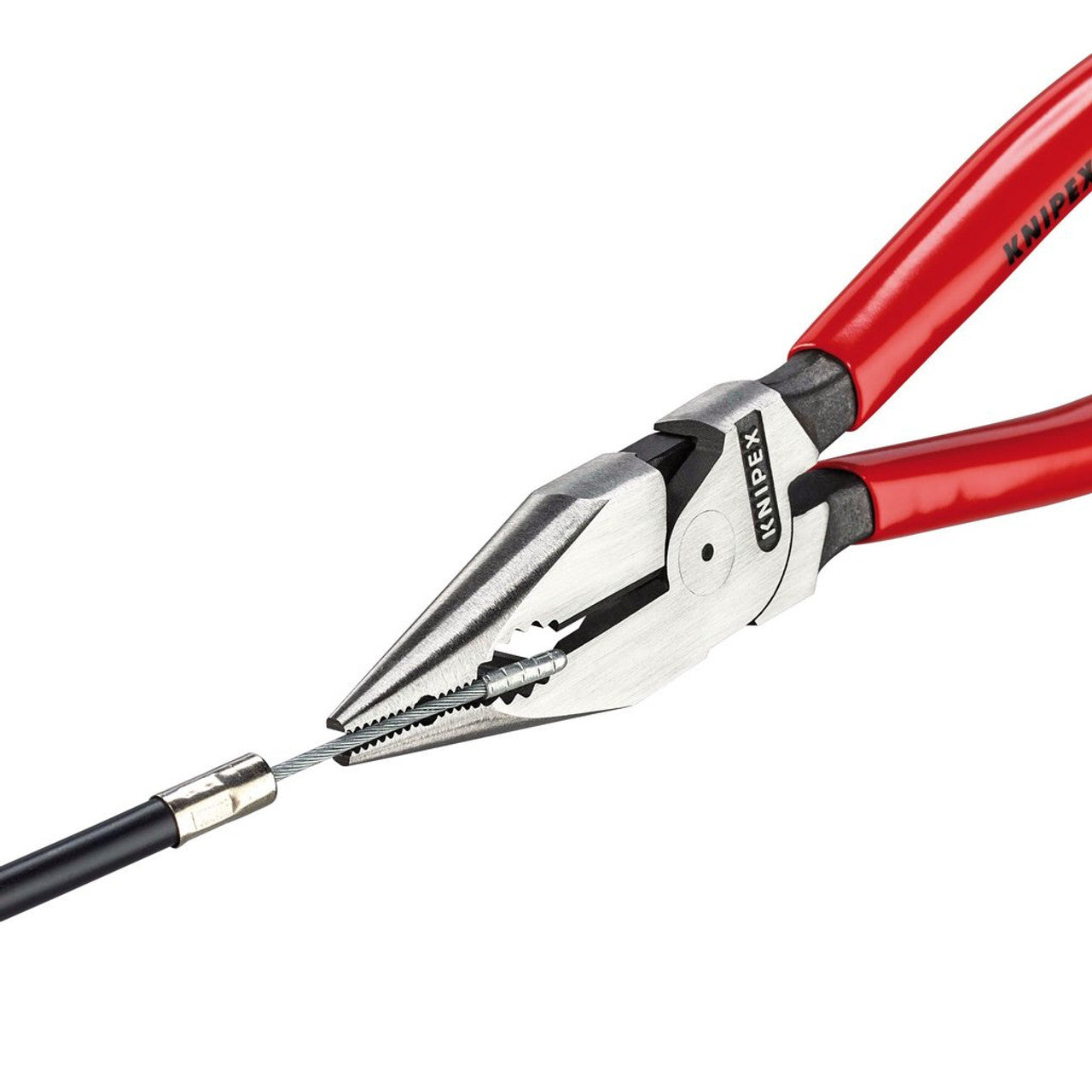 KNIPEX 08 21 185 SB Needle-Nose Combination Pliers 185mm Plastic Coated