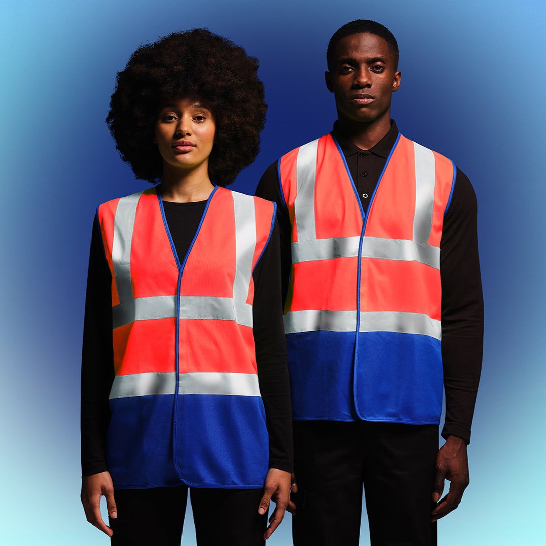 Regatta Professional Hi-Vis Pro Two Tone Vest Yellow Green Reflective Workwear