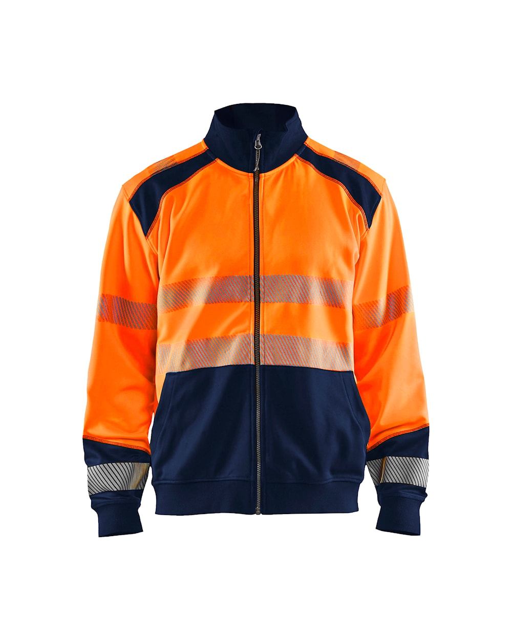 Blaklader Hi-Vis Full Zip Sweatshirt 3558 Yellow Reflective Safety Workwear