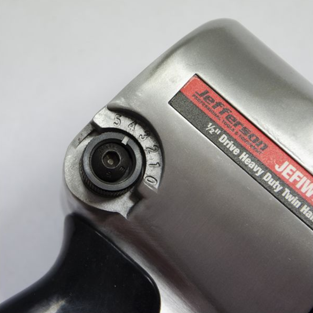 Jefferson Tools 1/2" Air Impact Wrench Twin Hammer Torque Control Rubber Grip