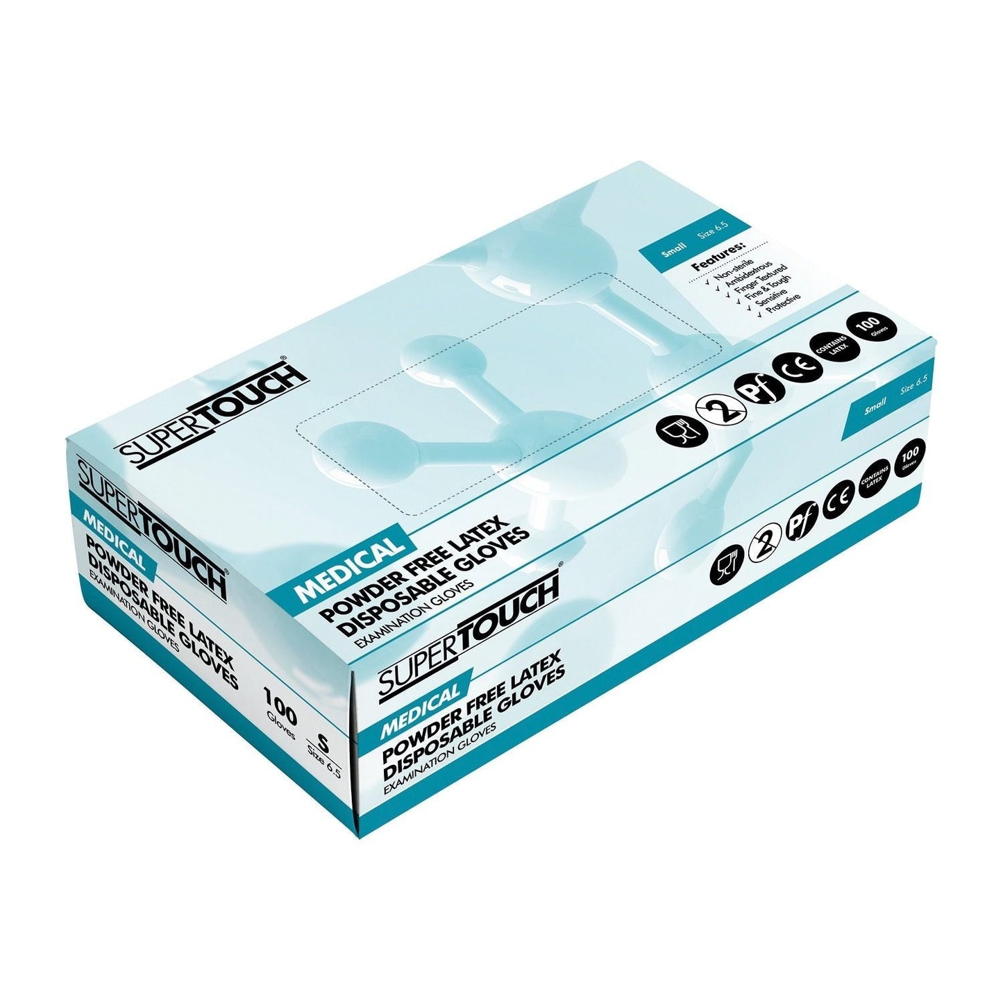 Supertouch Powderfree Latex Gloves 100 Pack Medical Industrial Grade 240mm