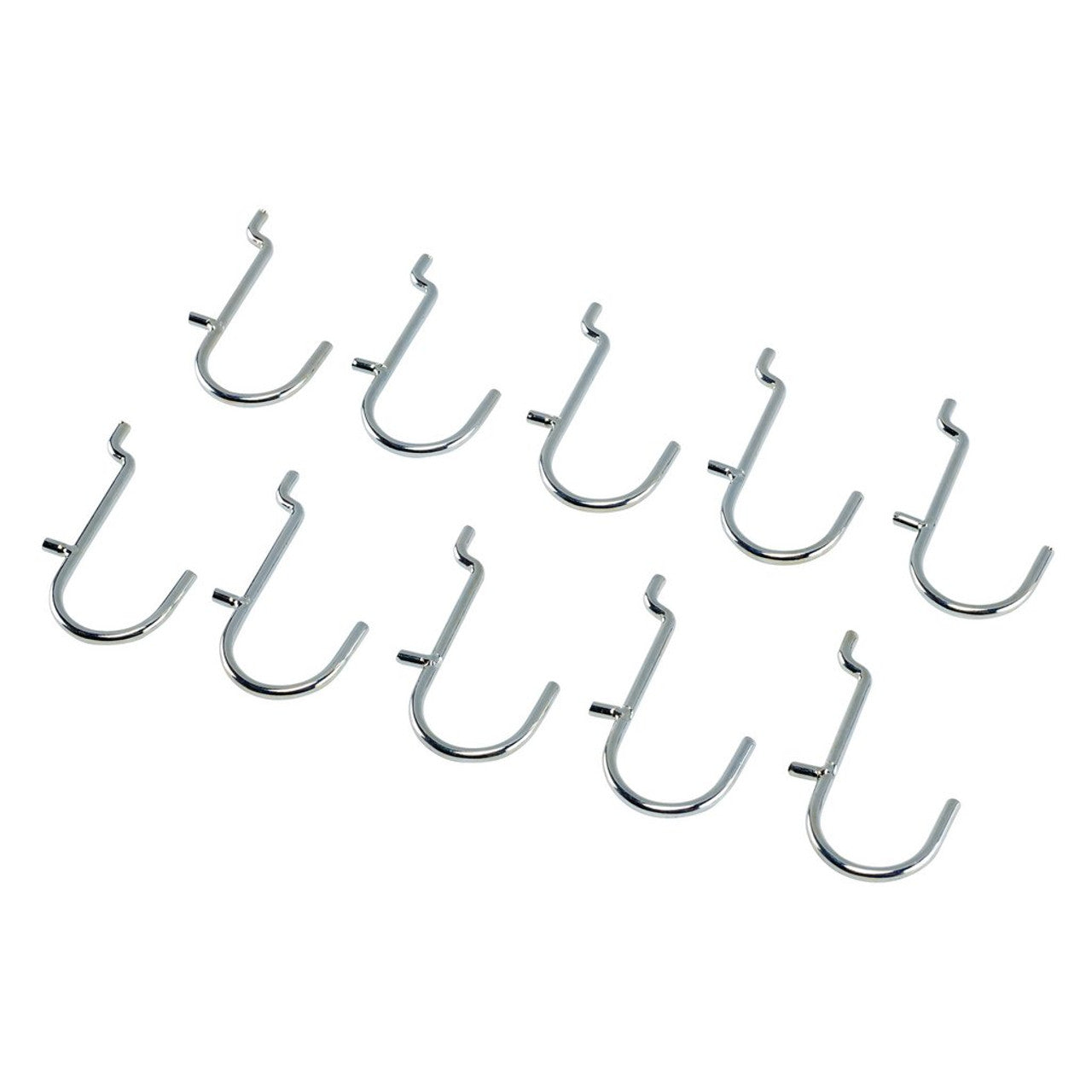 Draper Tools Metal J-Hooks for Pegboard 40mm Hole Spacing Pack of 10