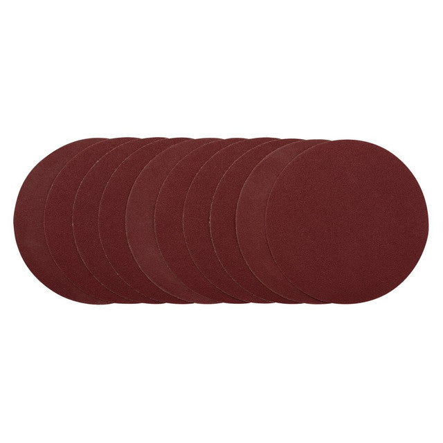 Draper 200mm Sanding Discs 80 Grit Pack of 10 for Wood Metal Plastic