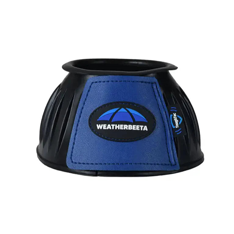 Weatherbeeta Tough-Tec Prime Rubber Bell Boots #colour_black-royal-blue
