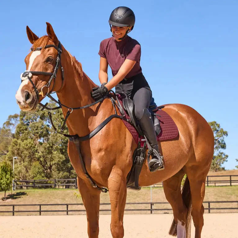 Weatherbeeta Prime Air-Tec Jump Shaped Saddle Pad #colour_burgundy