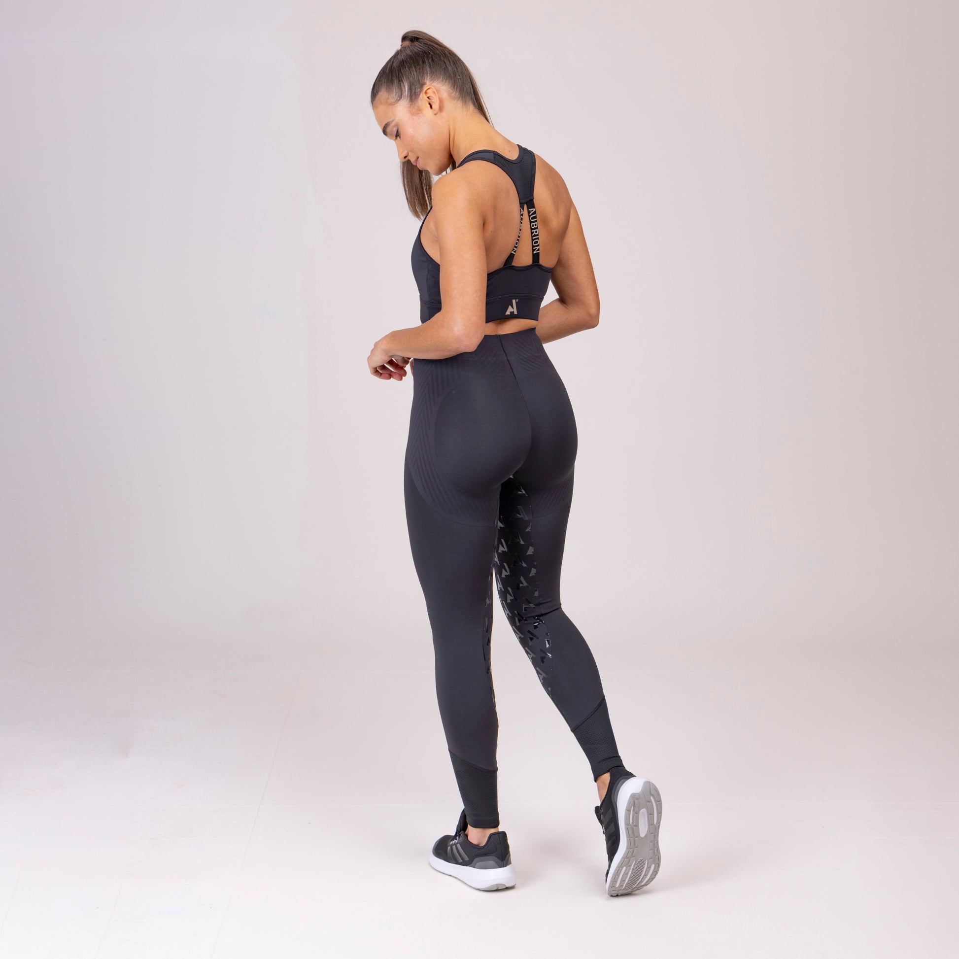 Shires Aubrion Ladies React Sculpt Riding Tights #colour_shadow