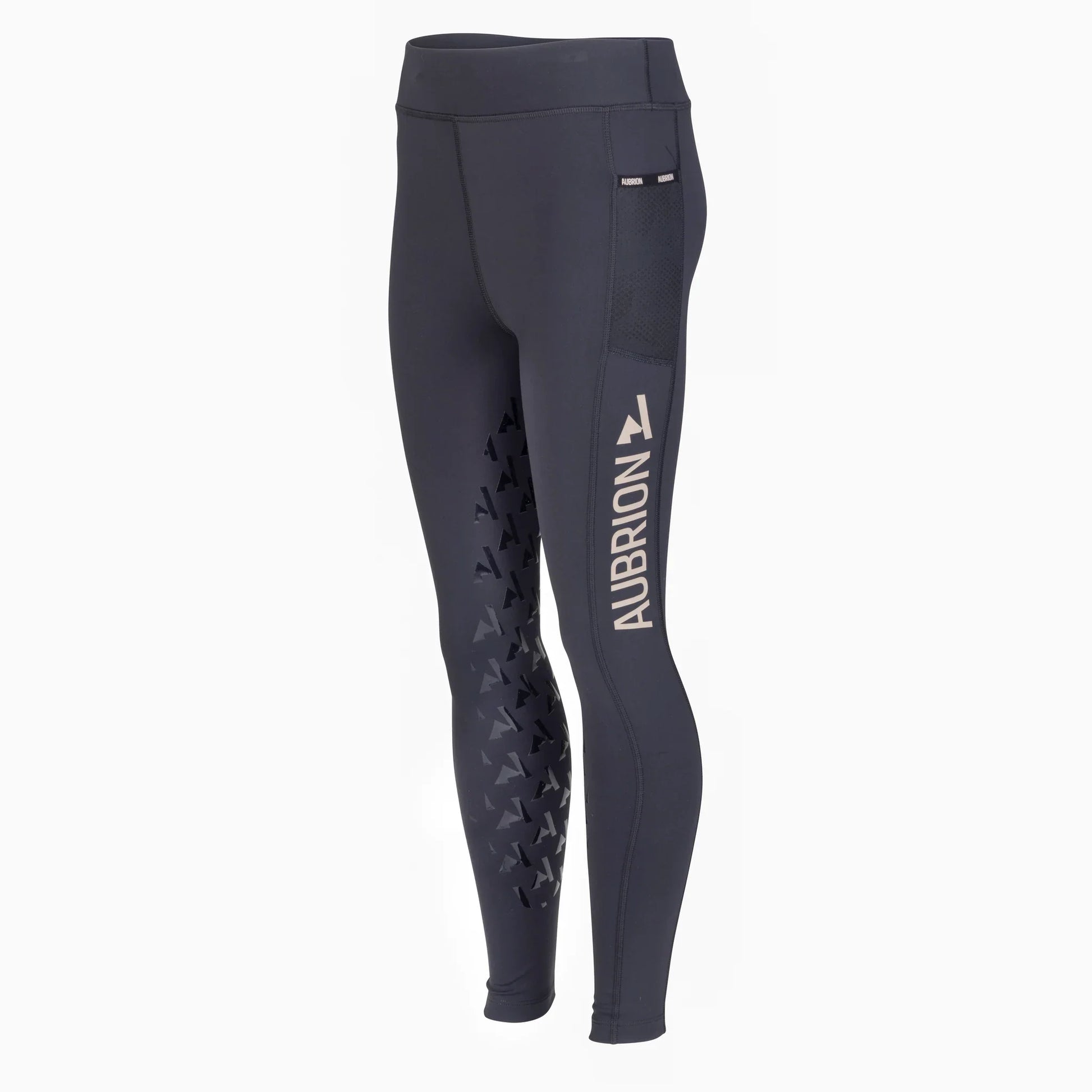 Shires Aubrion Young Rider React Winter Non-Stop Riding Tights #colour_shadow