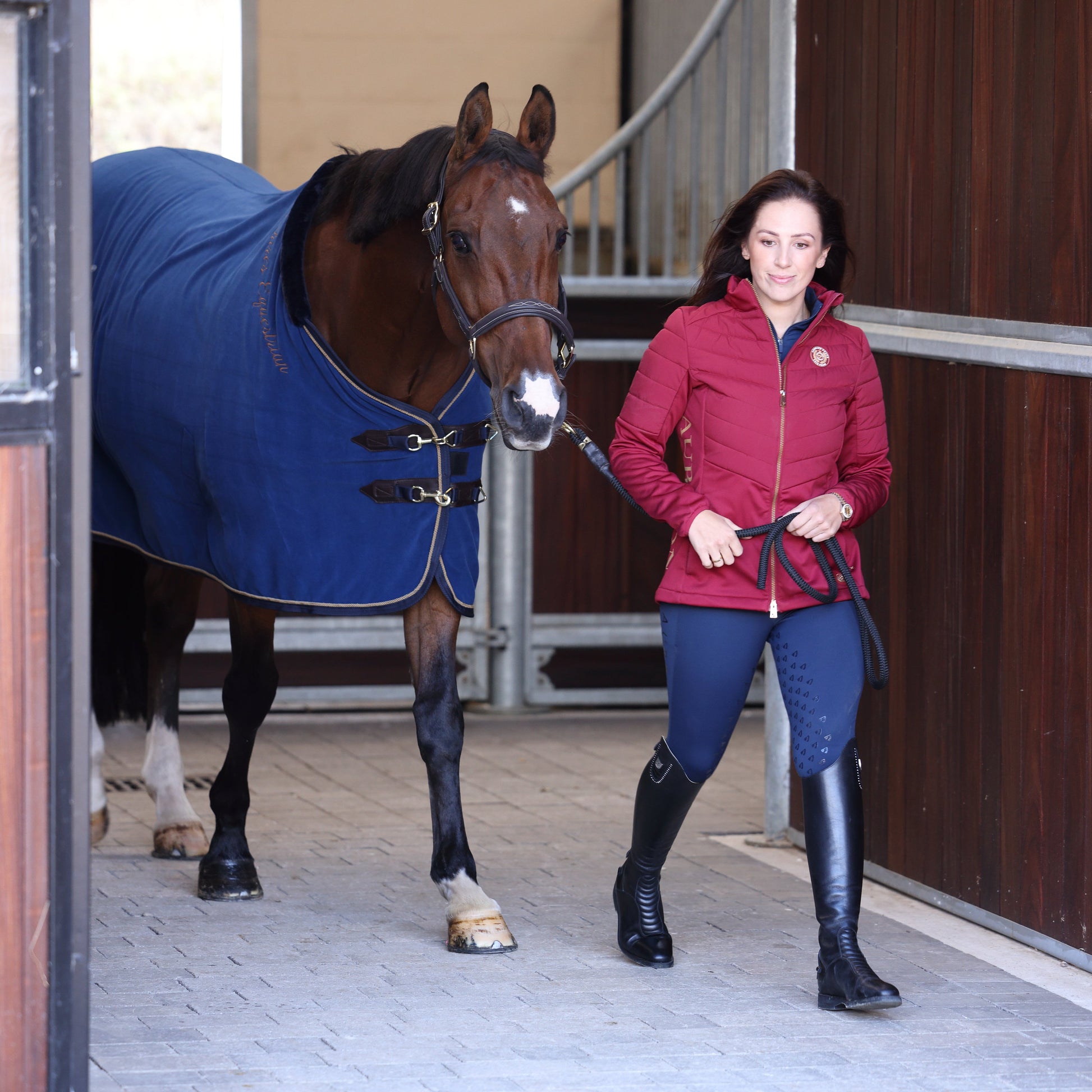 Shires Deluxe Fleece Show Rug #colour_navy