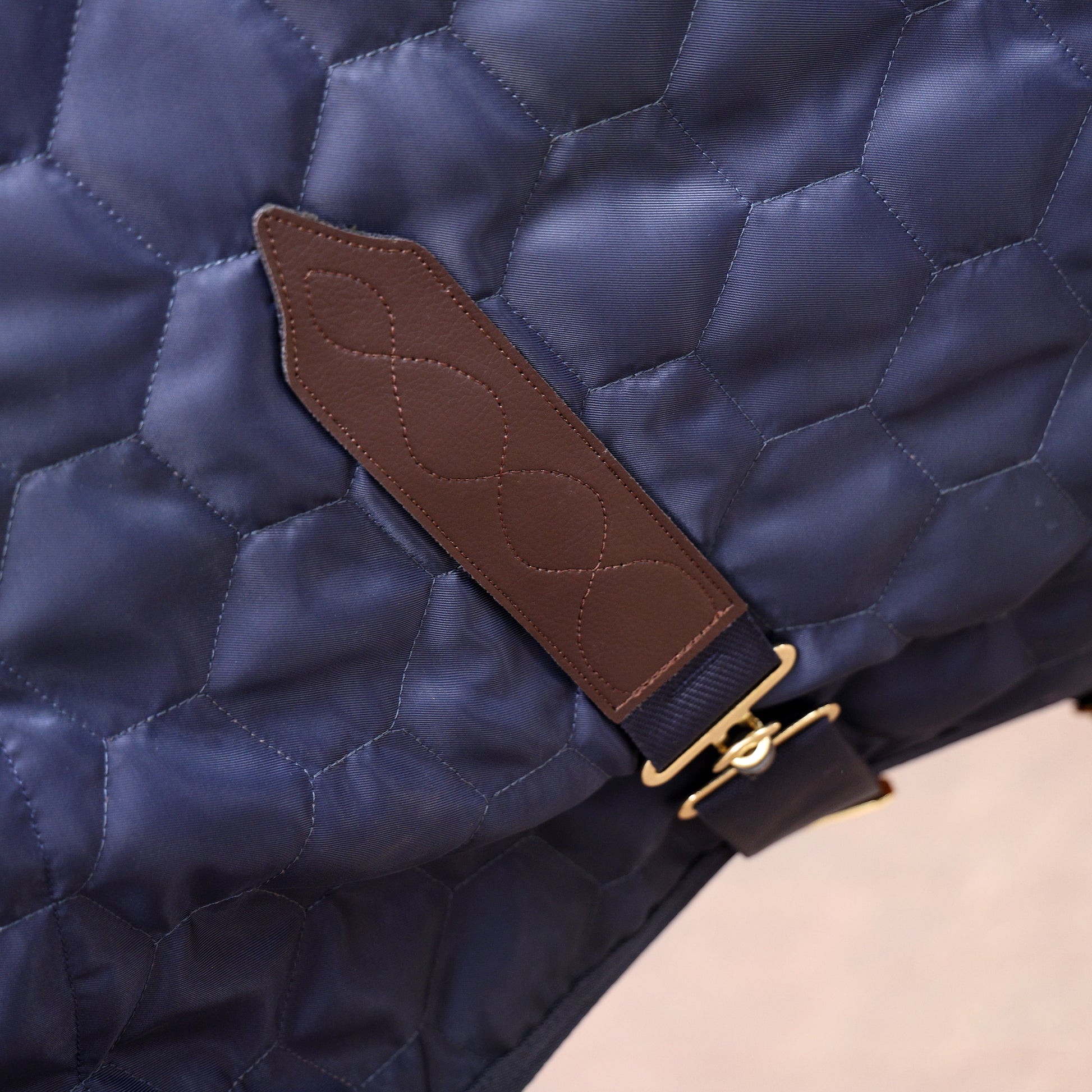 Shires Deluxe Quilted Rug #colour_navy