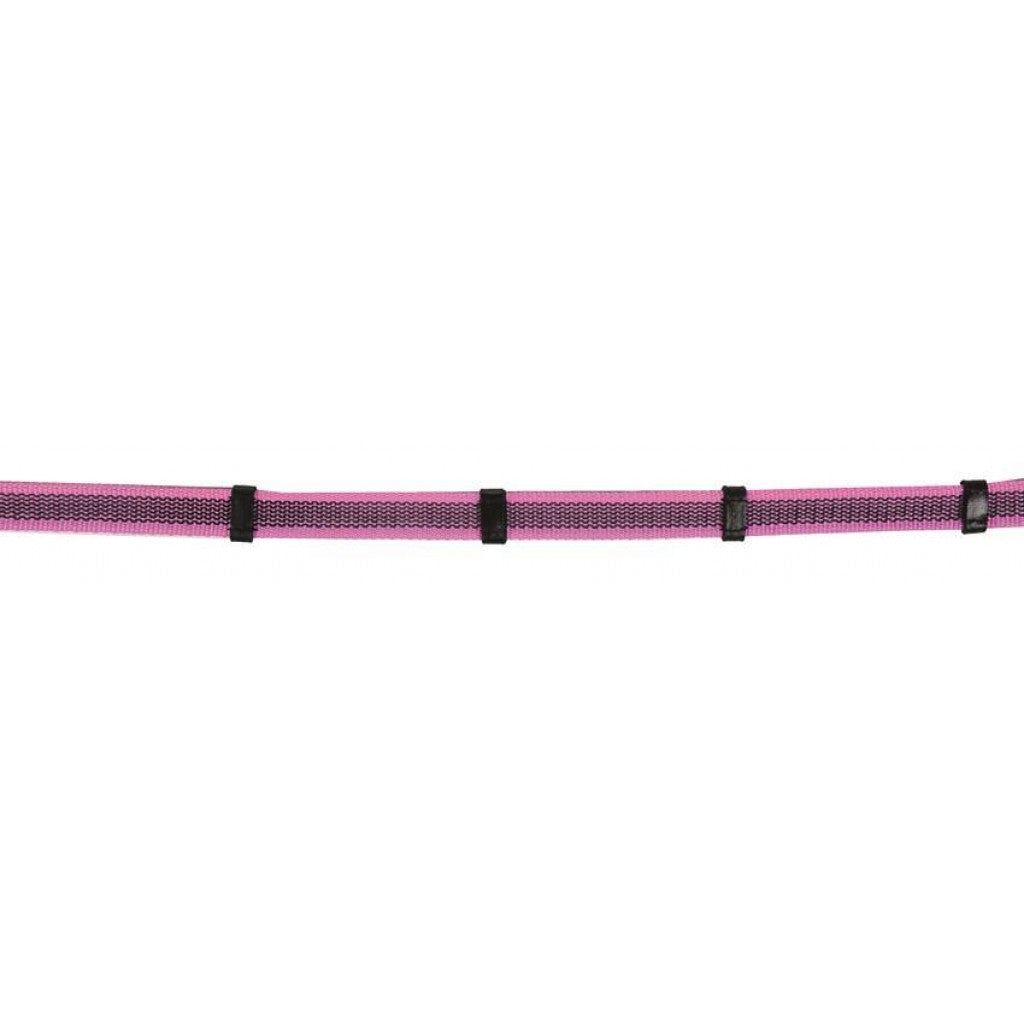 HKM Horse Reins -Colour- Interwoven With Rubber For Grip and Control