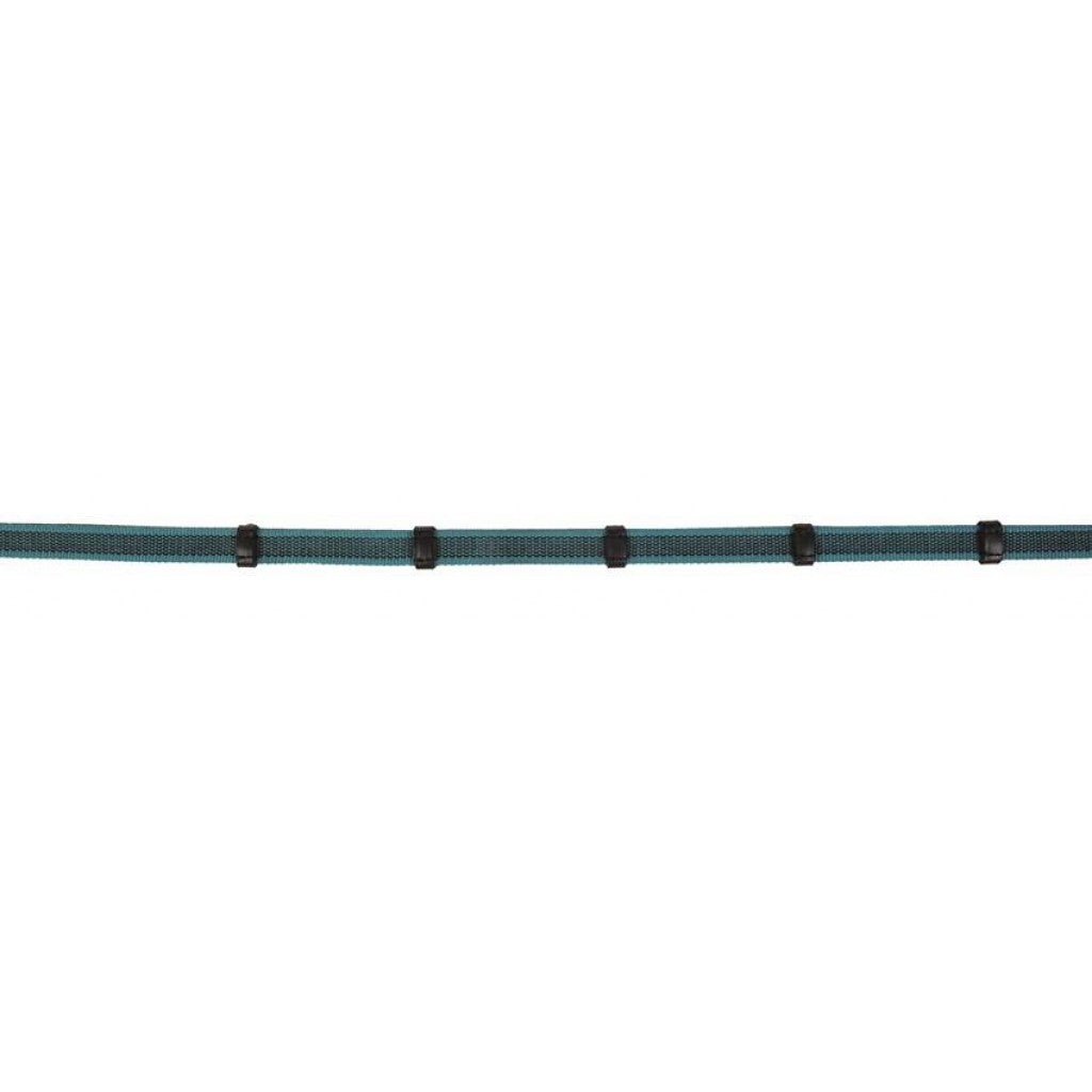 HKM Horse Reins -Colour- Interwoven With Rubber For Grip and Control