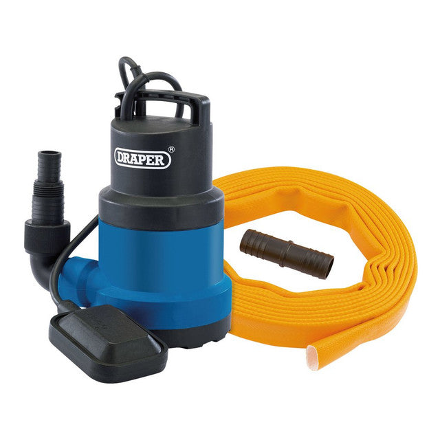 Draper Submersible Clean Water Pump 550W 191L/Min with Float Switch & Hose