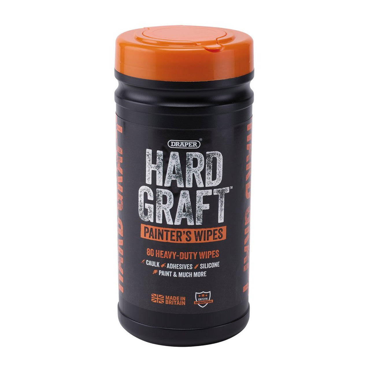 Draper Tools Hard Graft Painter's Wipes 80 Pack Heavy Duty Multi-Purpose