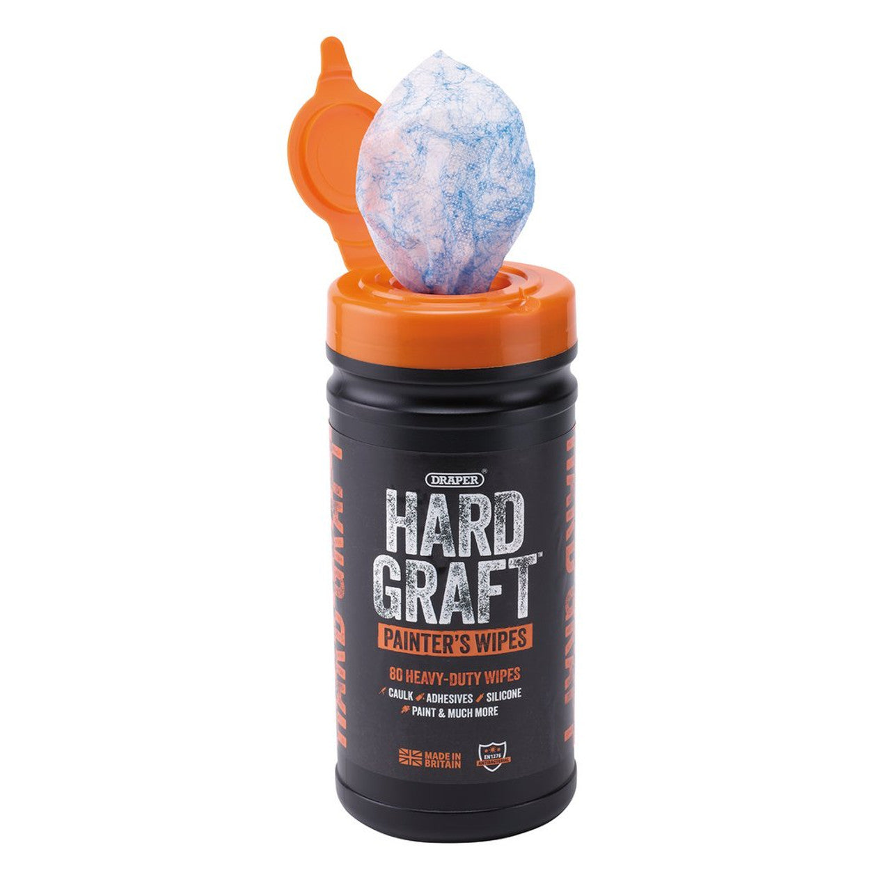 Draper Tools Hard Graft Painter's Wipes 80 Pack Heavy Duty Multi-Purpose