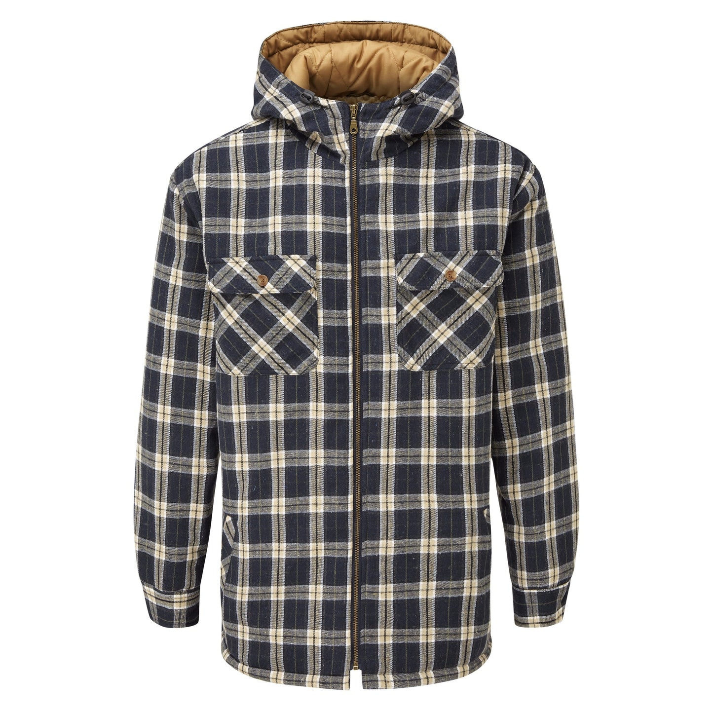 Fort Workwear Penarth Hoodie Sherpa Fleece Lined Zip Front Quilted Hooded