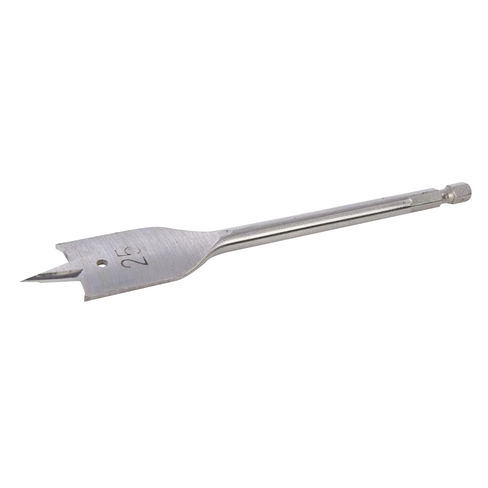 Silverline 32mm Flat Bit High Carbon Steel Tri-Point Hex Shank for Drilling