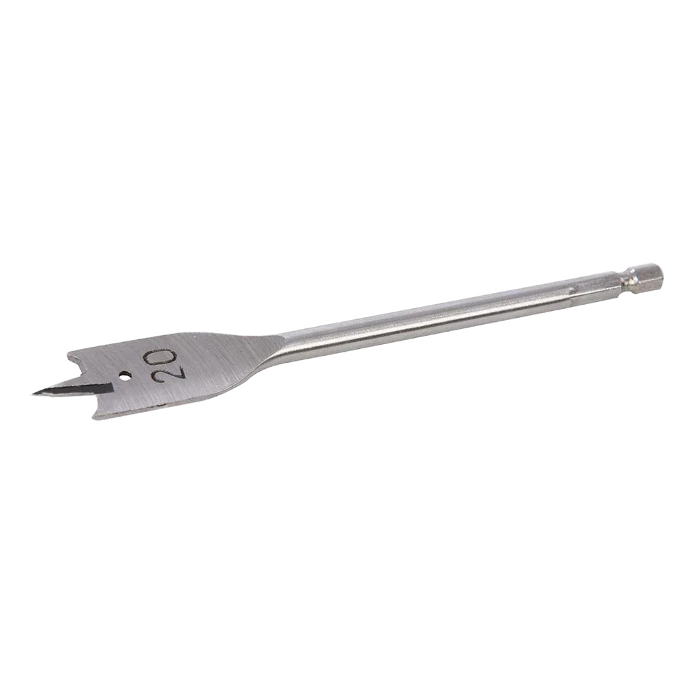 Silverline 32mm Flat Bit High Carbon Steel Tri-Point Hex Shank for Drilling