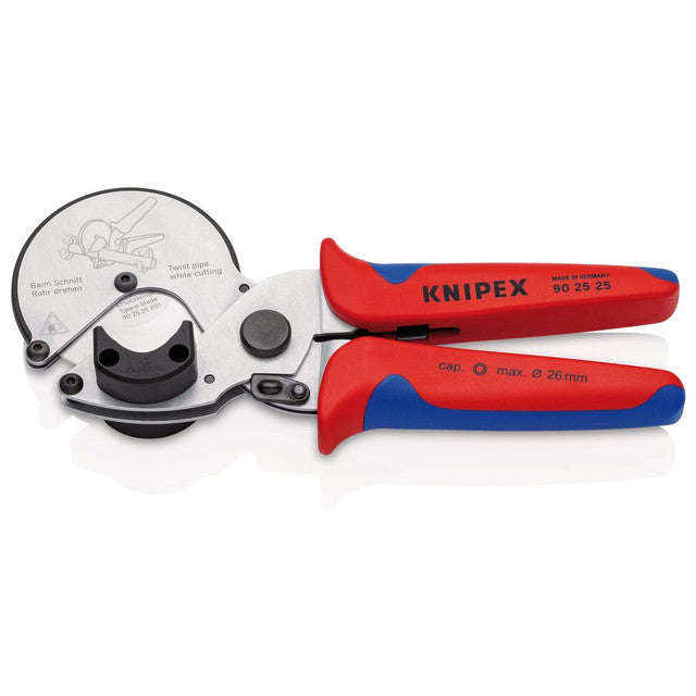KNIPEX 90 25 25 Pipe Cutter for Composite Plastic Pipes 210mm Ergonomic Grips