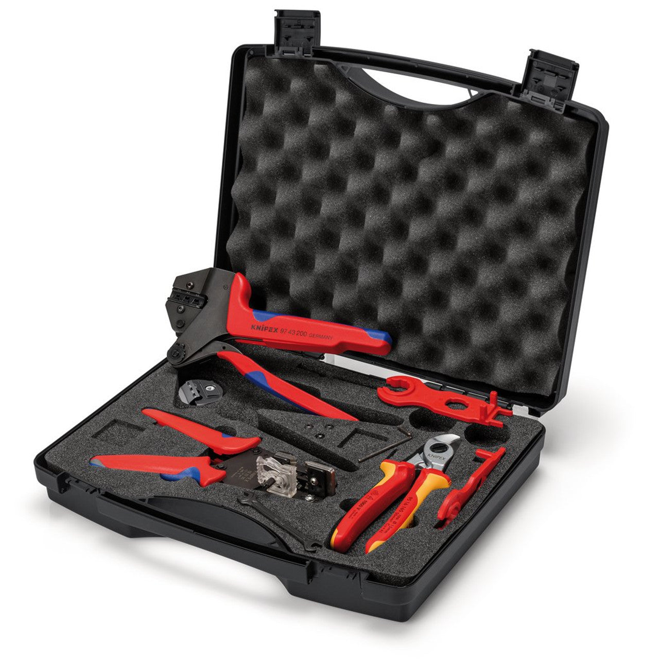 KNIPEX Tool Case for Photovoltaics with Crimping Pliers and Cable Shears