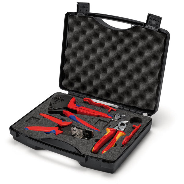 KNIPEX Tool Case for Photovoltaics with Crimping Pliers and Cable Shears