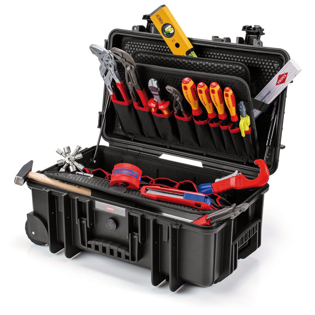 KNIPEX Tool Case Robust26 Plumbing Impact-Resistant Waterproof 19 Pockets