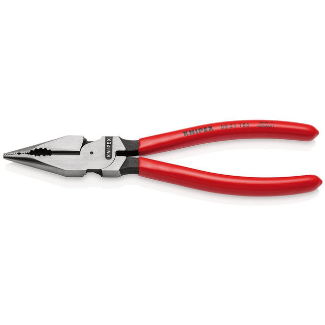 KNIPEX 08 21 185 SB Needle-Nose Combination Pliers 185mm Plastic Coated