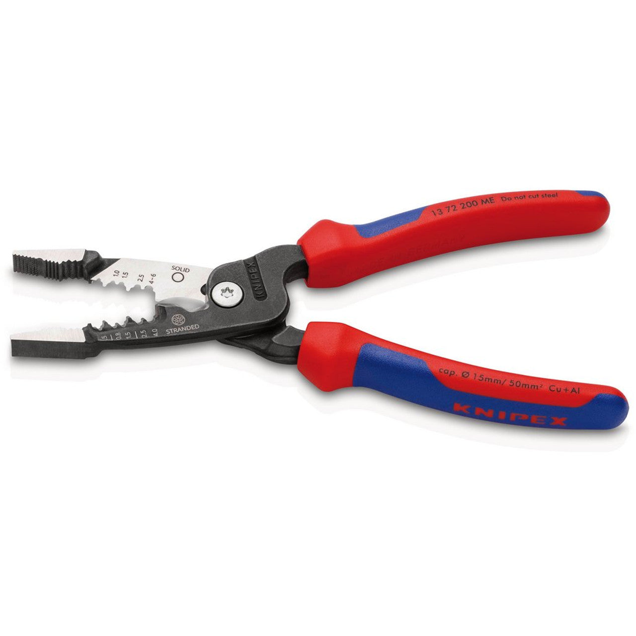 KNIPEX 13 72 200 ME Wire Stripper 200mm Multi-Component Grips Black