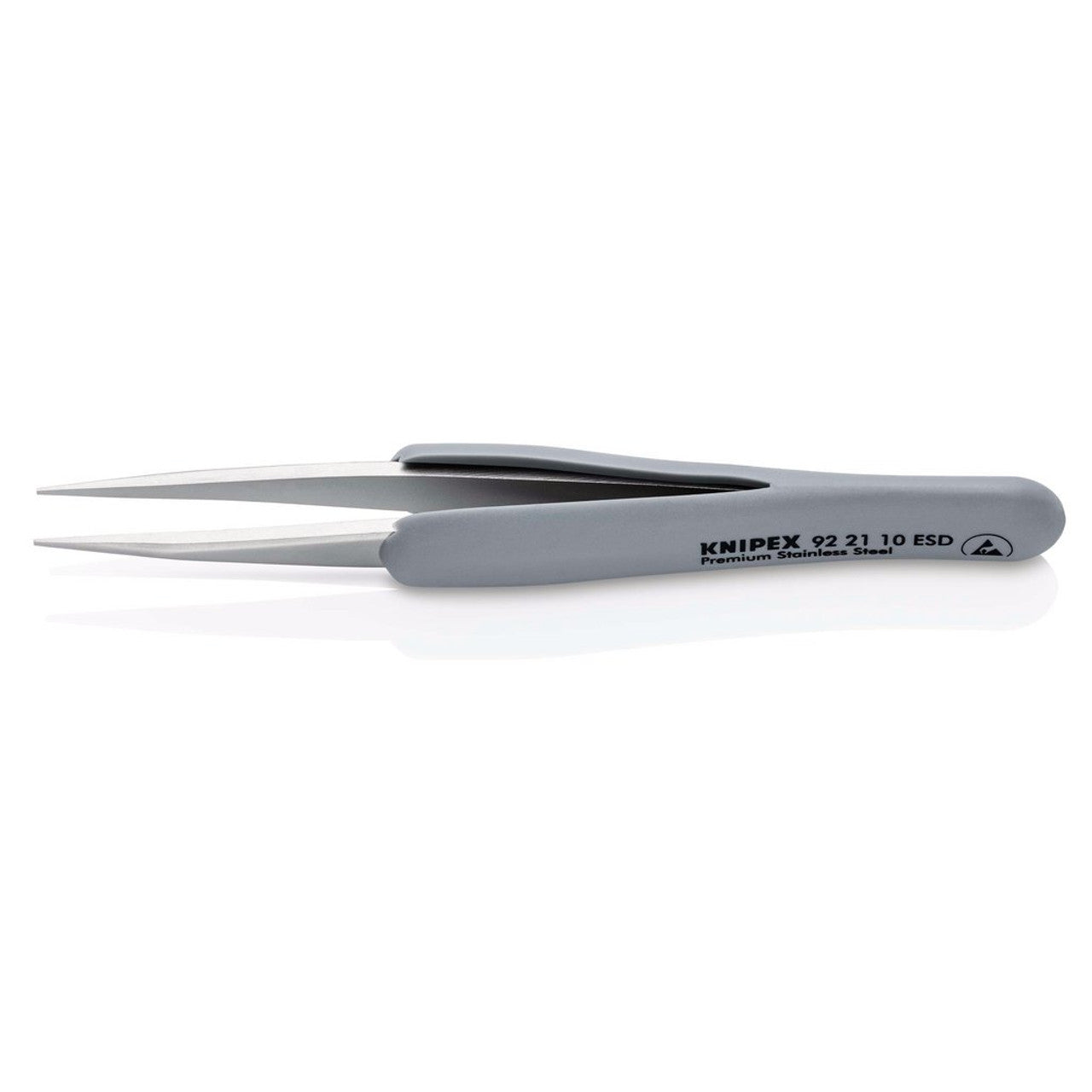 KNIPEX ESD Precision Tweezers 123mm with Rubber Handles for Electronics