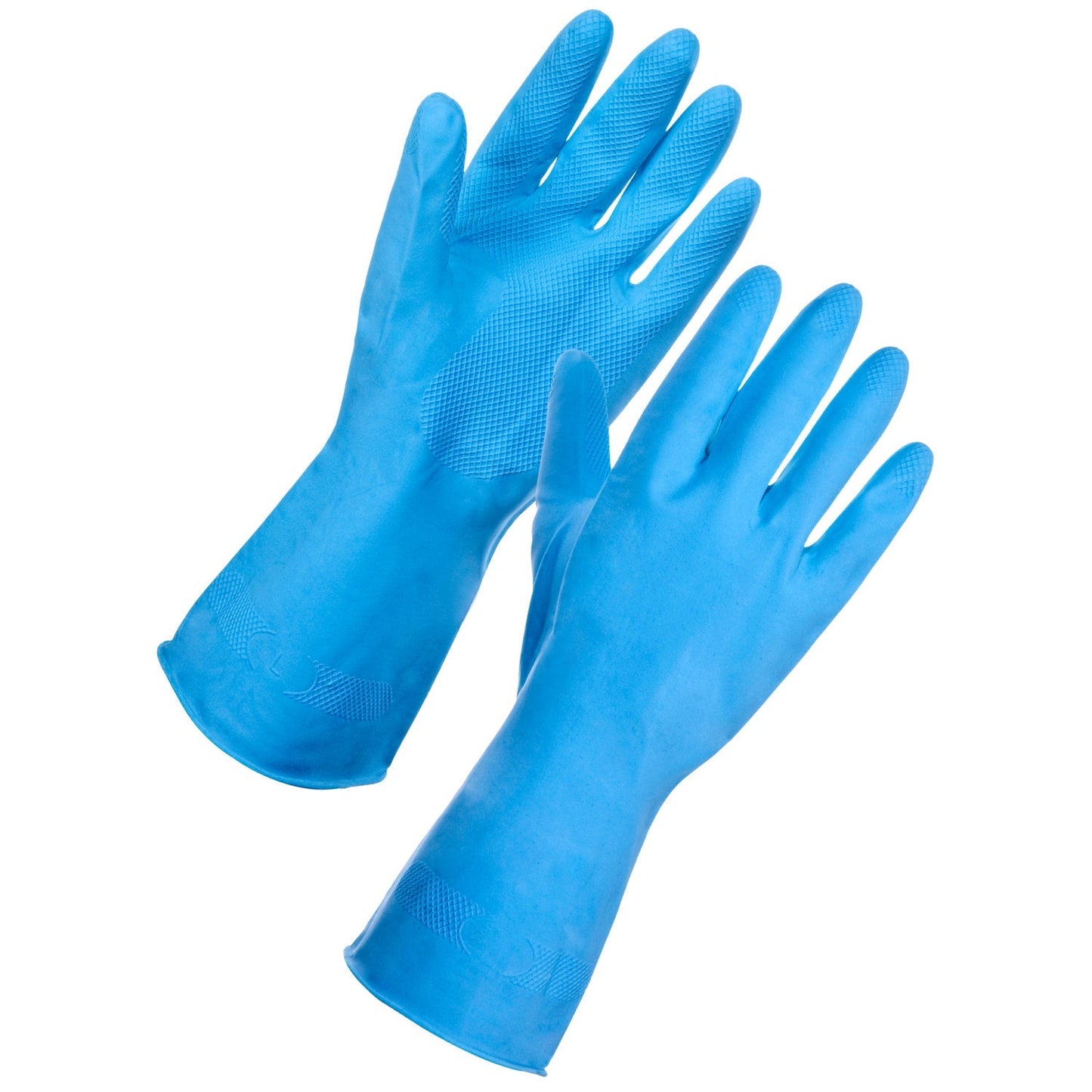 Supertouch Household Latex Cleaning Gloves Medium Weight Textured Grip 1 Pair