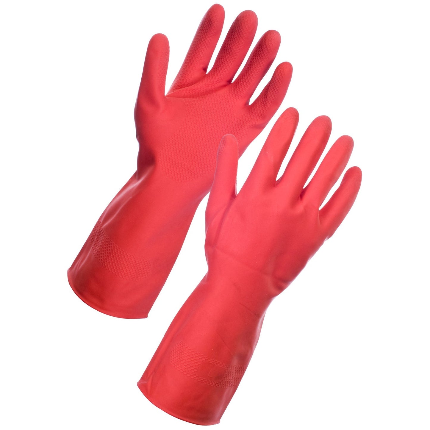 Supertouch Household Latex Cleaning Gloves Medium Weight Textured Grip 1 Pair