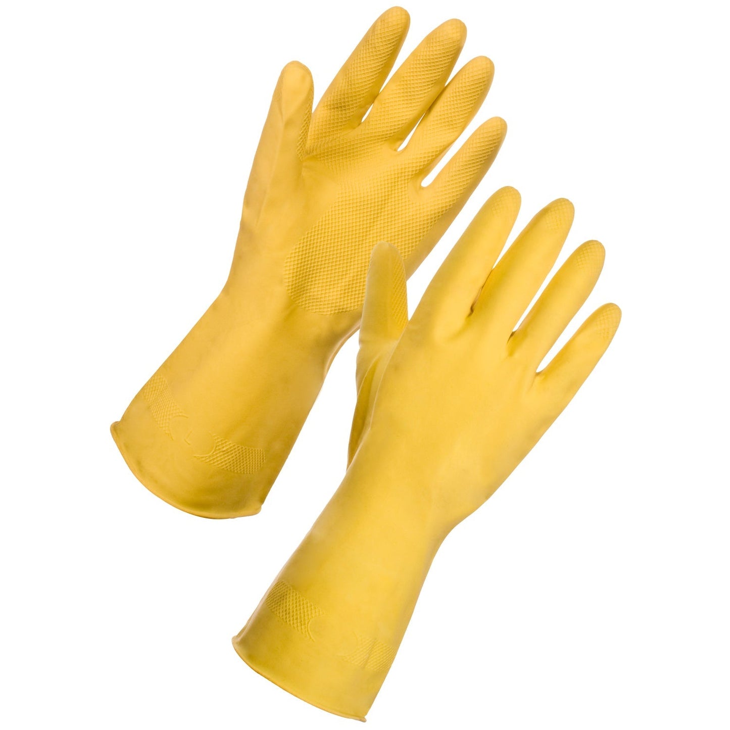 Supertouch Household Latex Cleaning Gloves Medium Weight Textured Grip 1 Pair