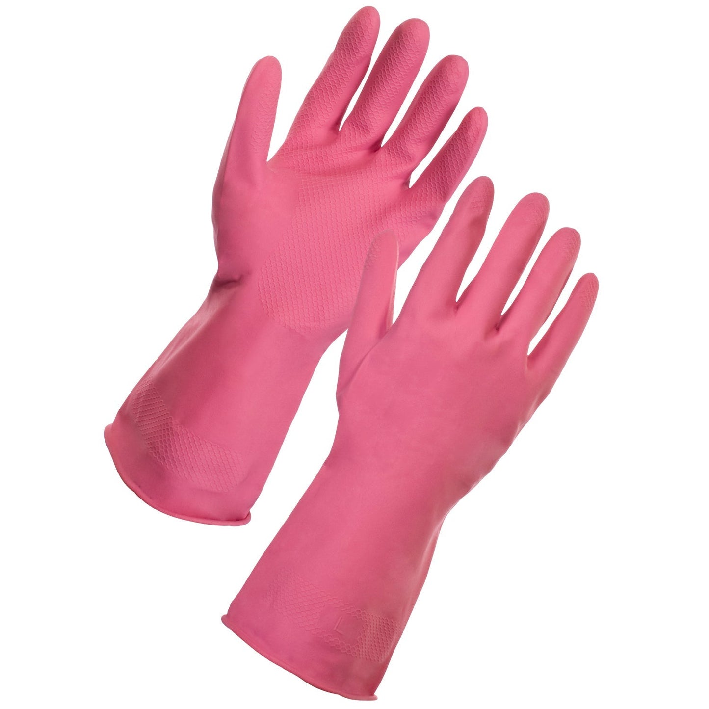 Supertouch Household Latex Cleaning Gloves Medium Weight Textured Grip 1 Pair