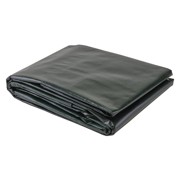 Draper Tools Heavy-Duty 4x6m Green Polyethylene Tarpaulin 200gsm Mildew Resist.