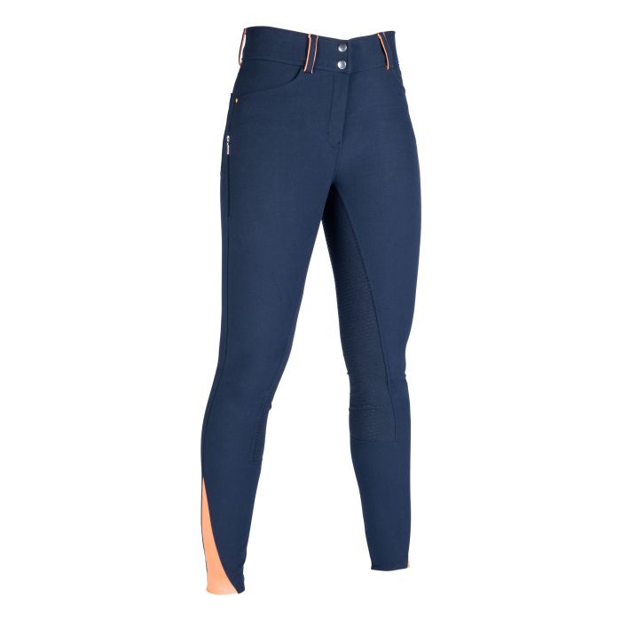 HKM Riding breeches -Lyon- silicone full seat #colour_deep-blue