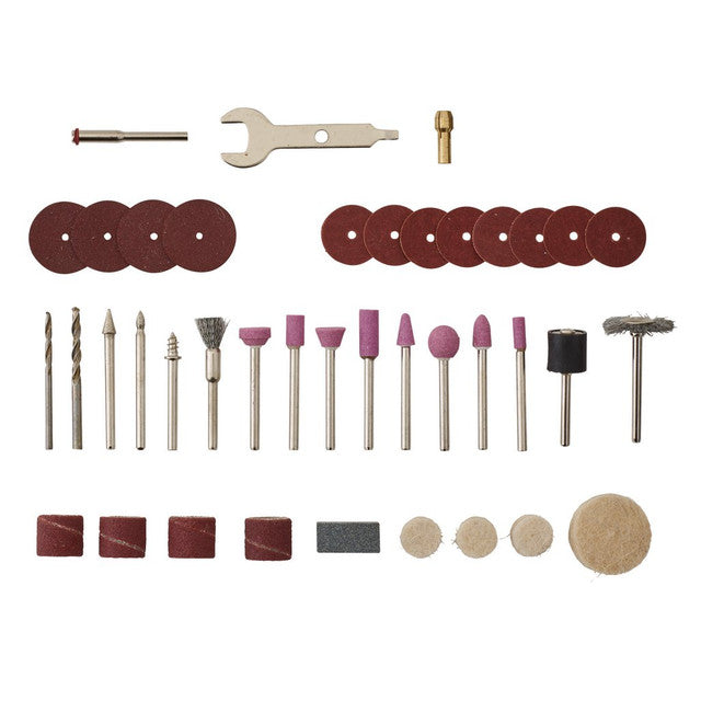 Draper Tools 40 Piece Rotary Multi-Tool Accessory Set with Collet and Bits