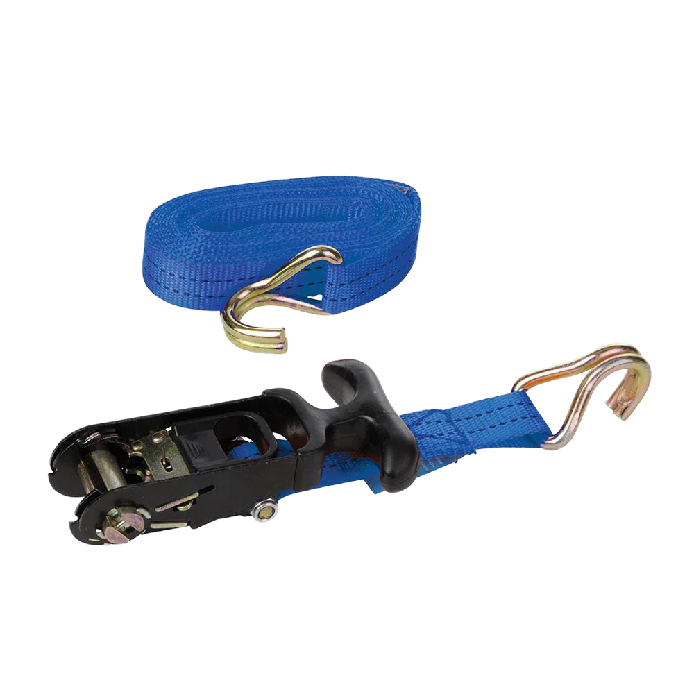 Silverline 4.5m Ratchet Tie Down Strap J-Hook 400kg Capacity 800kg Heavy Duty