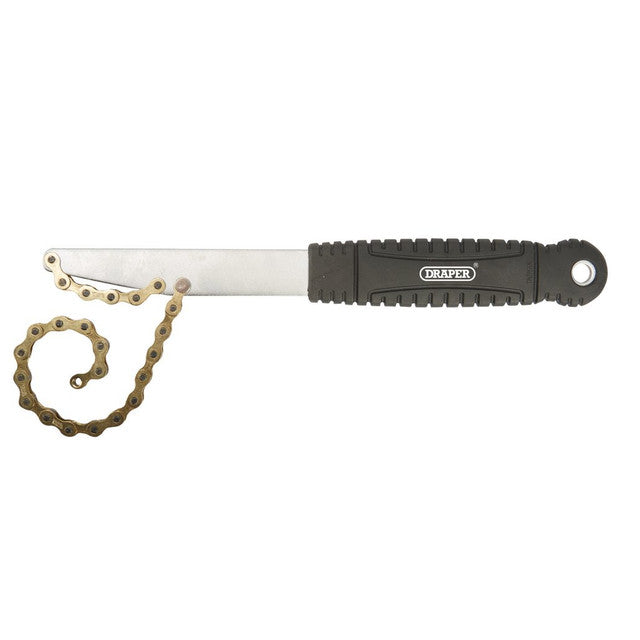 Draper Tools 8-Speed Chain Whip Durable Tool with Non-Slip Handle for Bikes