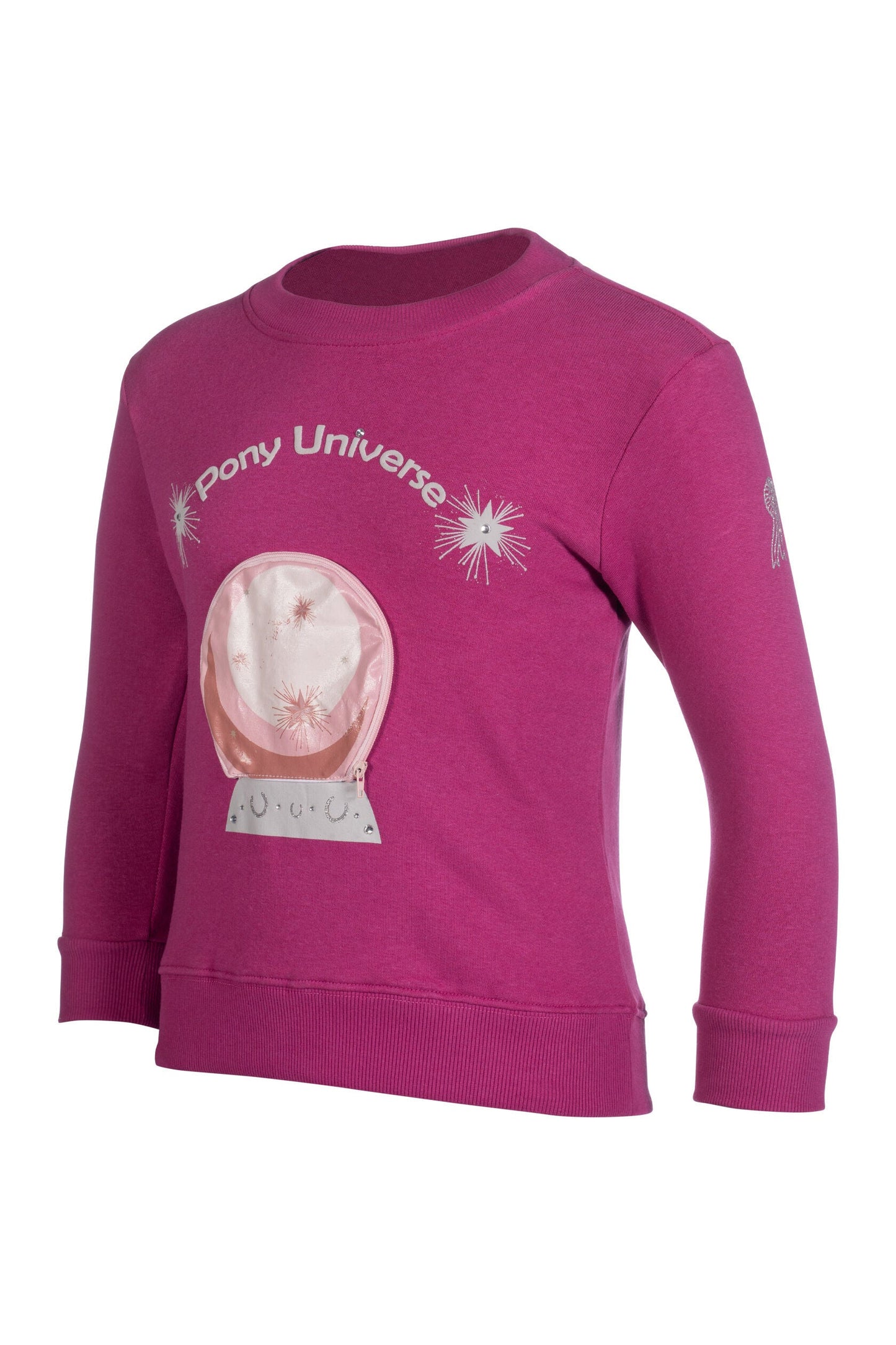 HKM Children's Sweatshirt -Polly- SweaT-Shirt 3D Application Glitter Print