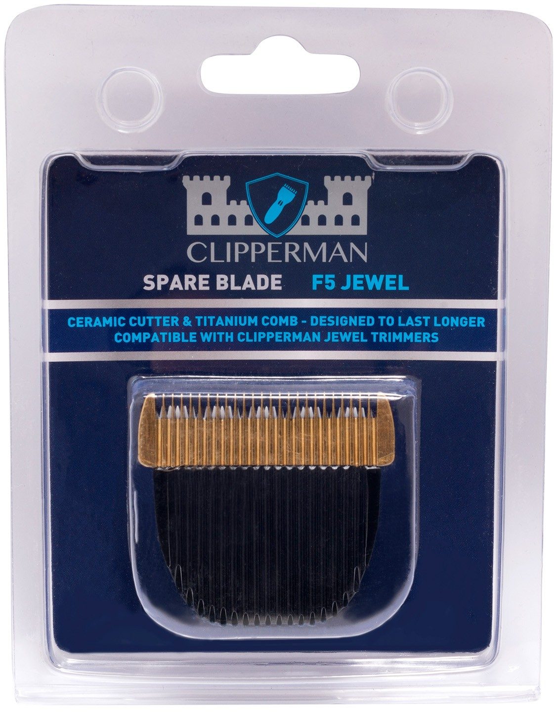 Clipperman F5 Titanium & Ceramic Blade Set For Jewel Trimmer 2-In-1
