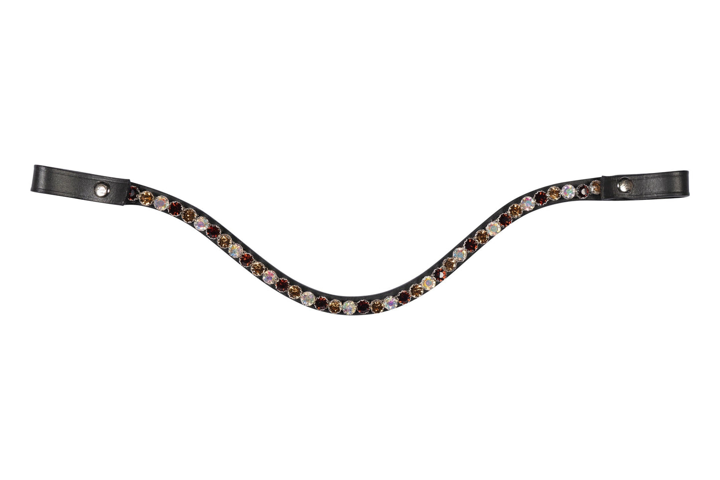 HKM Horse Browband -Crystals- With Rhinestones Luxury Leather Accessory