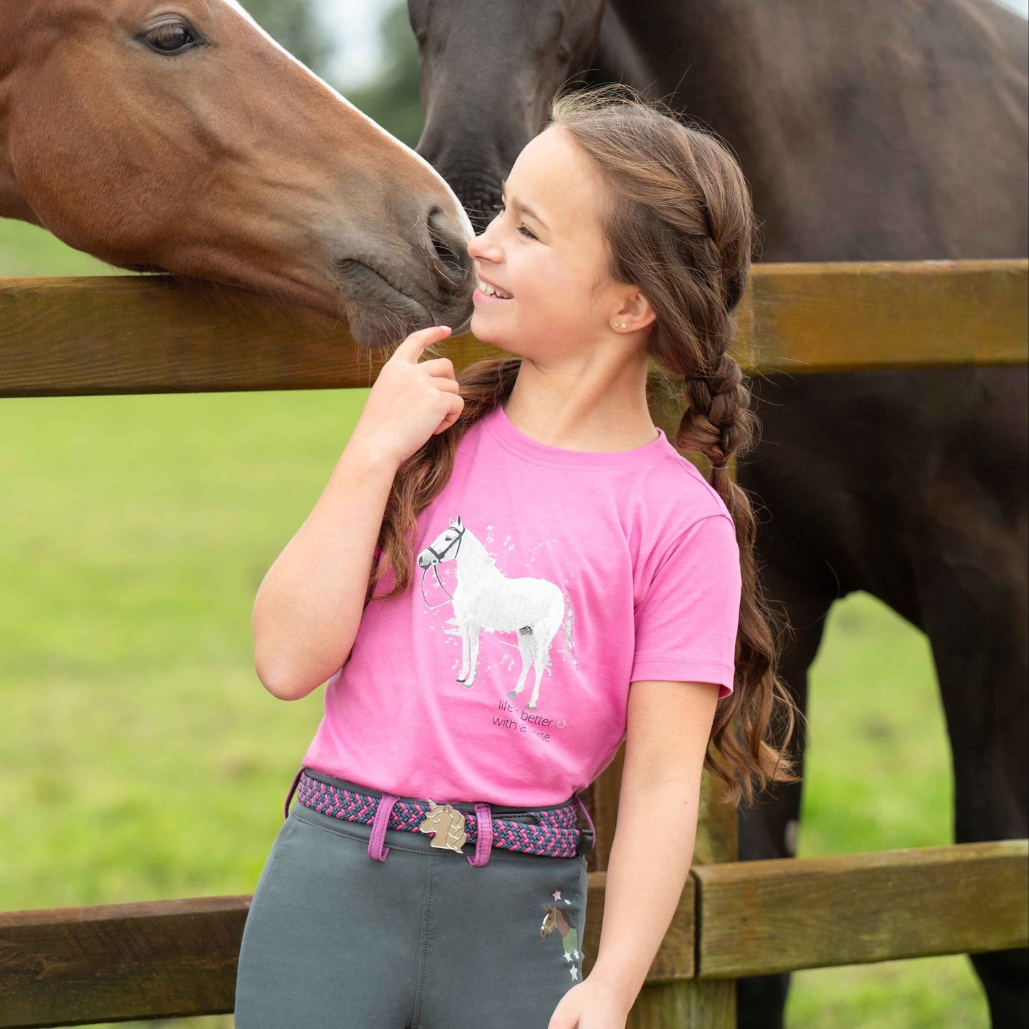 HKM Children's T-shirt -Sparkle- #colour_pink
