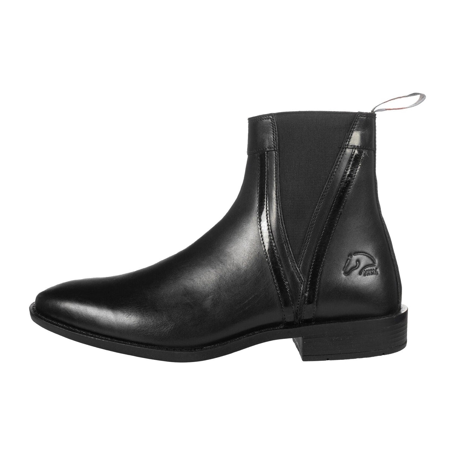 HKM Jodhpur Boots Lack Leather Ankle Riding Patent Non-Slip Rubber Sole
